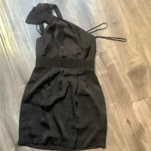 BCBGeneration Blk one shoulder mini dress size 0 NWOT
